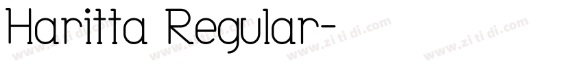 Haritta Regular字体转换
